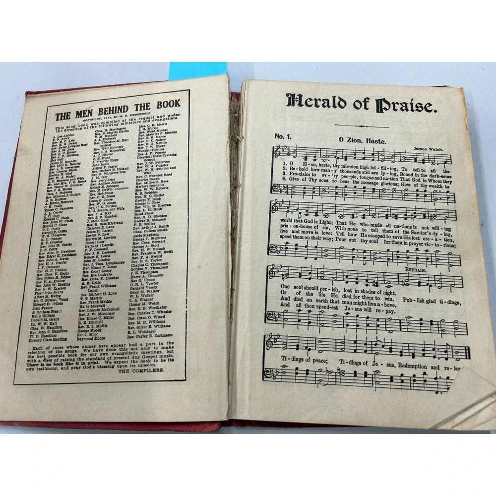 Herald of Praise Biederwolf Excell 1917 Gospel Hymns‎ Hymnal Chicago